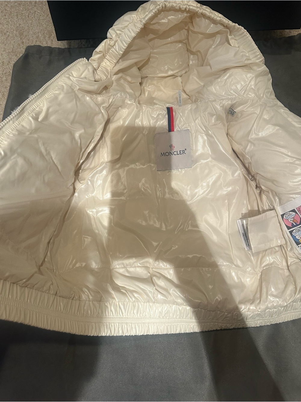 Like New Moncler Girls Latife Sculpted Faux Fur Hooded Jacket - 5yr - Picture 8 of 10